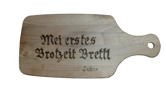 Brotzeitbrett mit Gravur